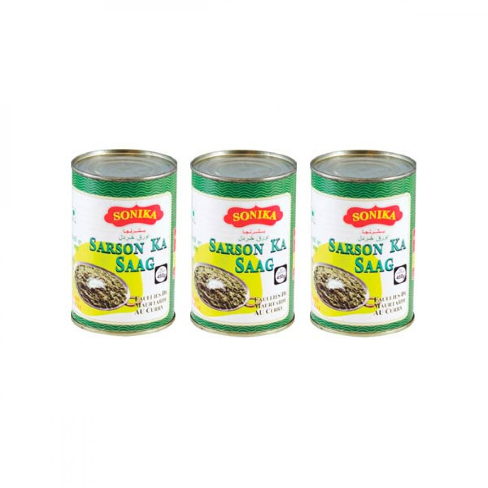 Sonika Sarson Ka Saag 3 x 450gm  Sonika Sarson Ka Saag 3 x 450gm