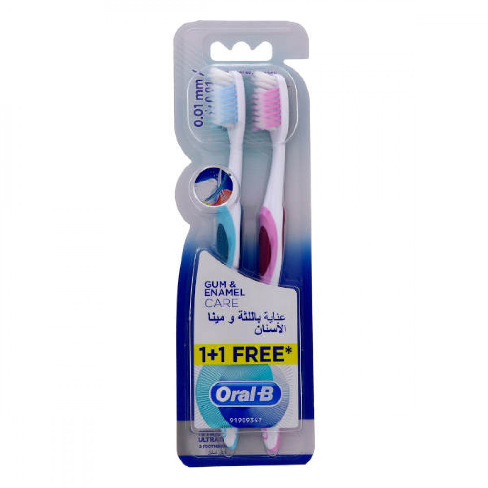 Oral B Toothbrush Gum & Enamel Care Extra Soft 1+1 Free  Oral B Toothbrush Gum & Enamel Care Extra Soft 1+1 Free
