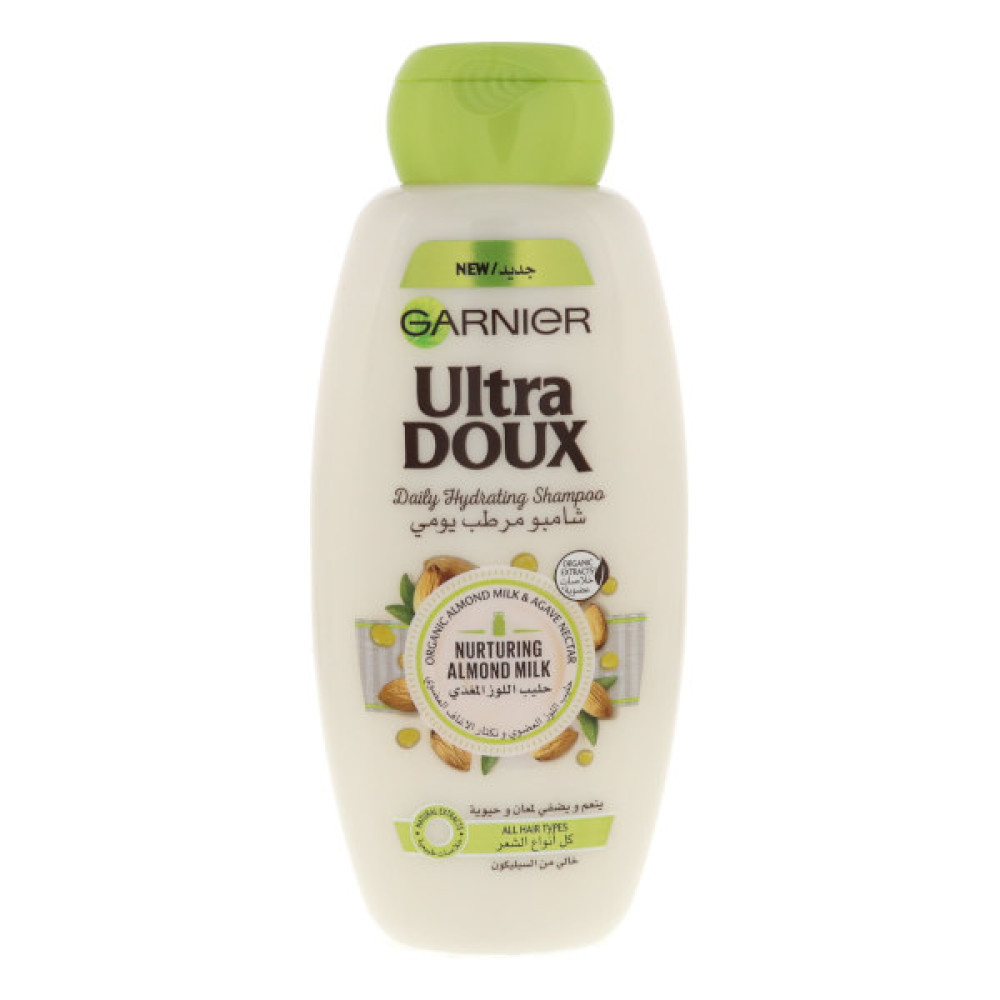 GARNIER ULTRA DOUX DAILY HYDRATING SHAMPOO NURTURING ALMOND MILK 400ML 
