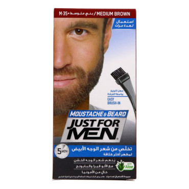 JUST FOR MEN MOUSTACHE HAIR COLOUR MEDIUM BROWN 