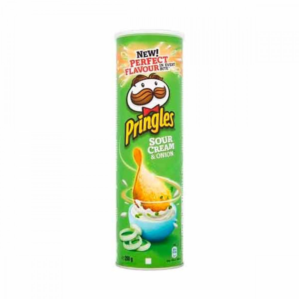 Pringles Potato Crisps Sour Cream & Onion XXL 200gm  Pringles Potato Crisps Sour Cream & Onion XXL 200gm