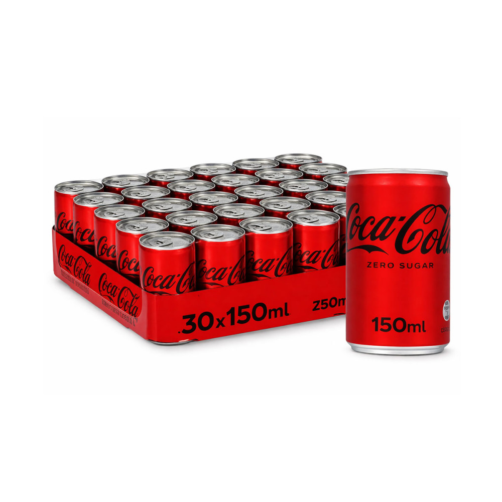 COCA COLA ZERO CANS 30SX150ML