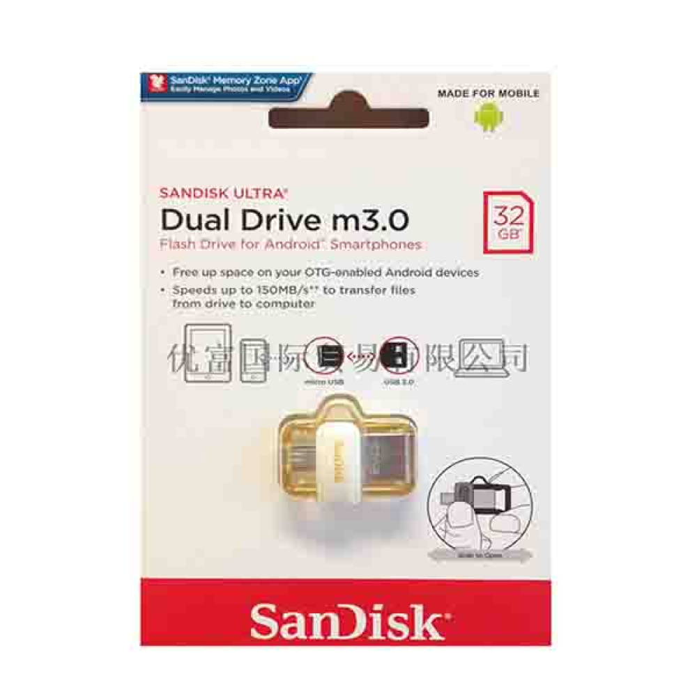 SANDISK DUAL USB FLASH DRIVE 3.0  32 GB