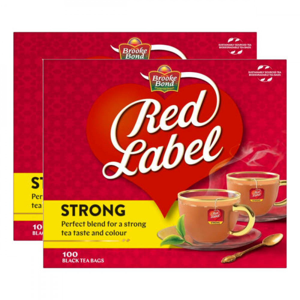 Brooke Bond Red Label Black Tea 2 x 100 Tea Bags  Brooke Bond Red Label Black Tea 2 x 100 Tea Bags