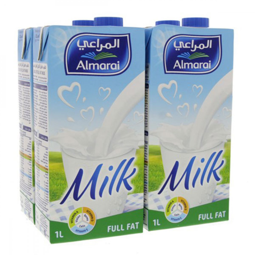 Almarai Long Life Milk Full Fat 4 x 1Ltr  Almarai Long Life Milk Full Fat 4 x 1Ltr