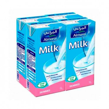 Almarai Long Life Skimmed Milk 4 x 1Ltr
