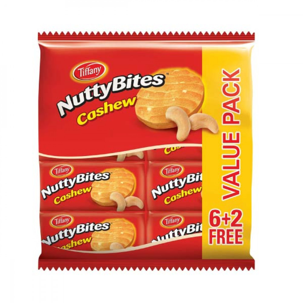 Tiffany Nuttybites Cookies Cashew 8 x 90gm  Tiffany Nuttybites Cookies Cashew 8 x 90gm