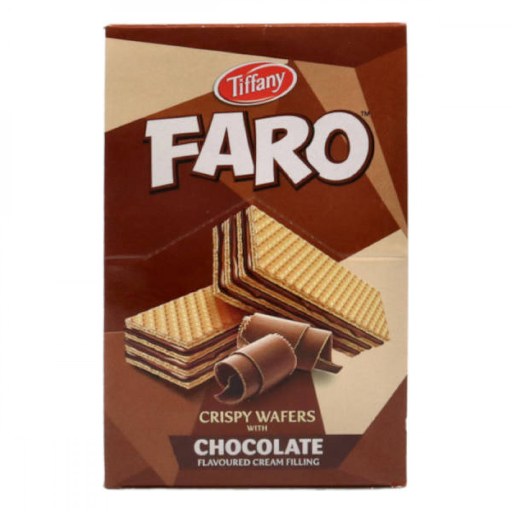 Tiffany Faro Crispy Chocolate Wafers 12 x 45gm  Tiffany Faro Crispy Chocolate Wafers 12 x 45gm