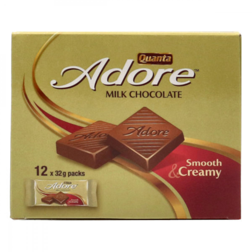 Quanta Adore Milk Chocolate 12 x 32gm  Quanta Adore Milk Chocolate 12 x 32gm