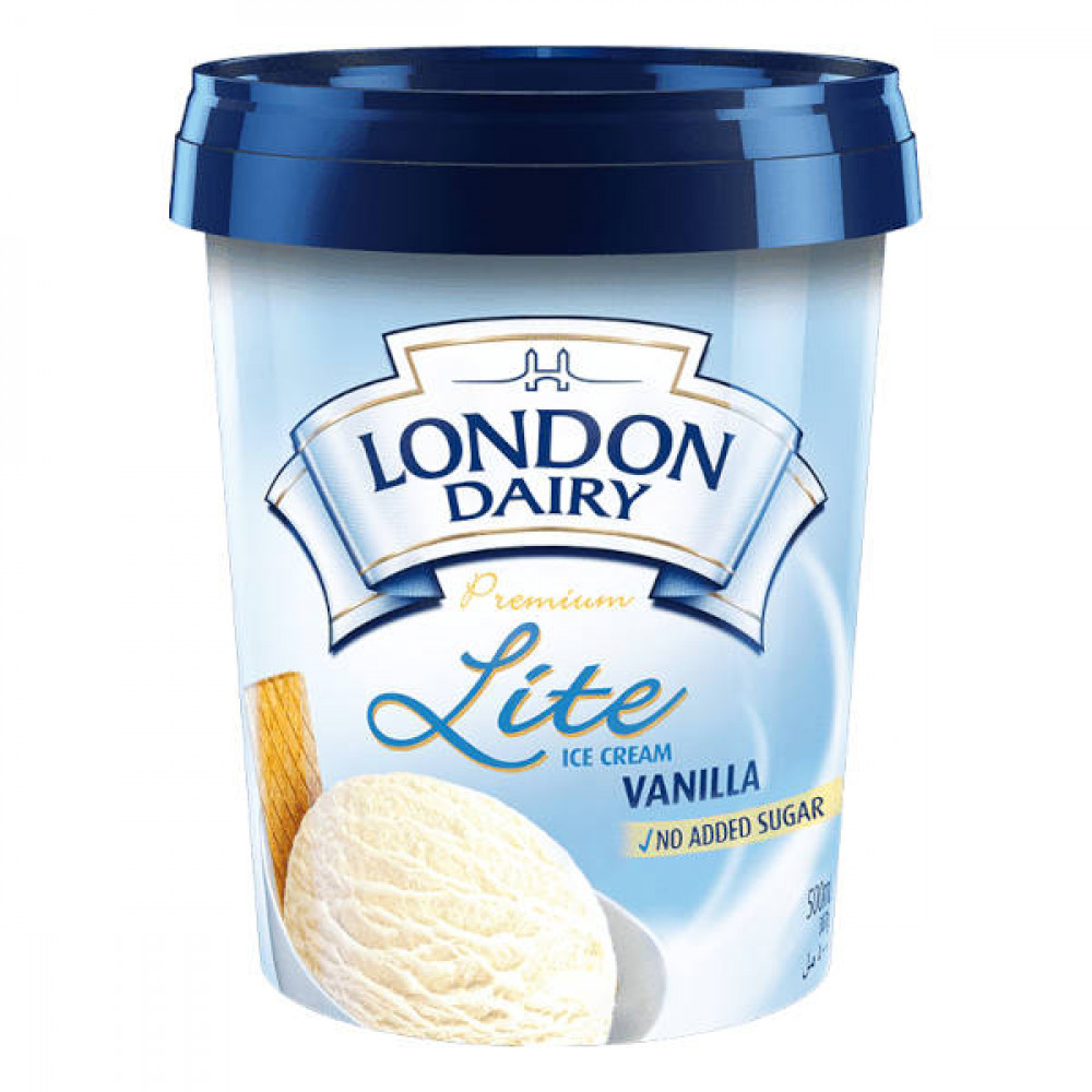 London Dairy Lite Ice Cream Vanilla 500ml  London Dairy Lite Ice Cream Vanilla 500ml
