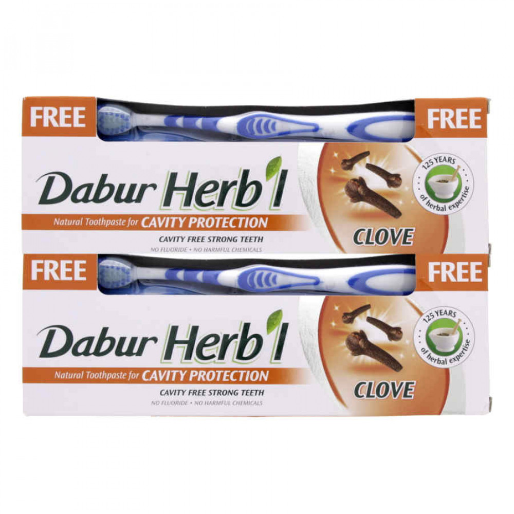 Dabur Herb'l Cavity Protection Toothpaste Clove 2 x 150gm  Dabur Herb'l Cavity Protection Toothpaste Clove 2 x 150gm