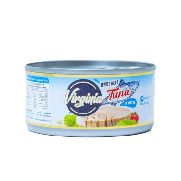 VIRGINIA WHITE MEAT TUNA SOLID IN WATER 3X170GM
