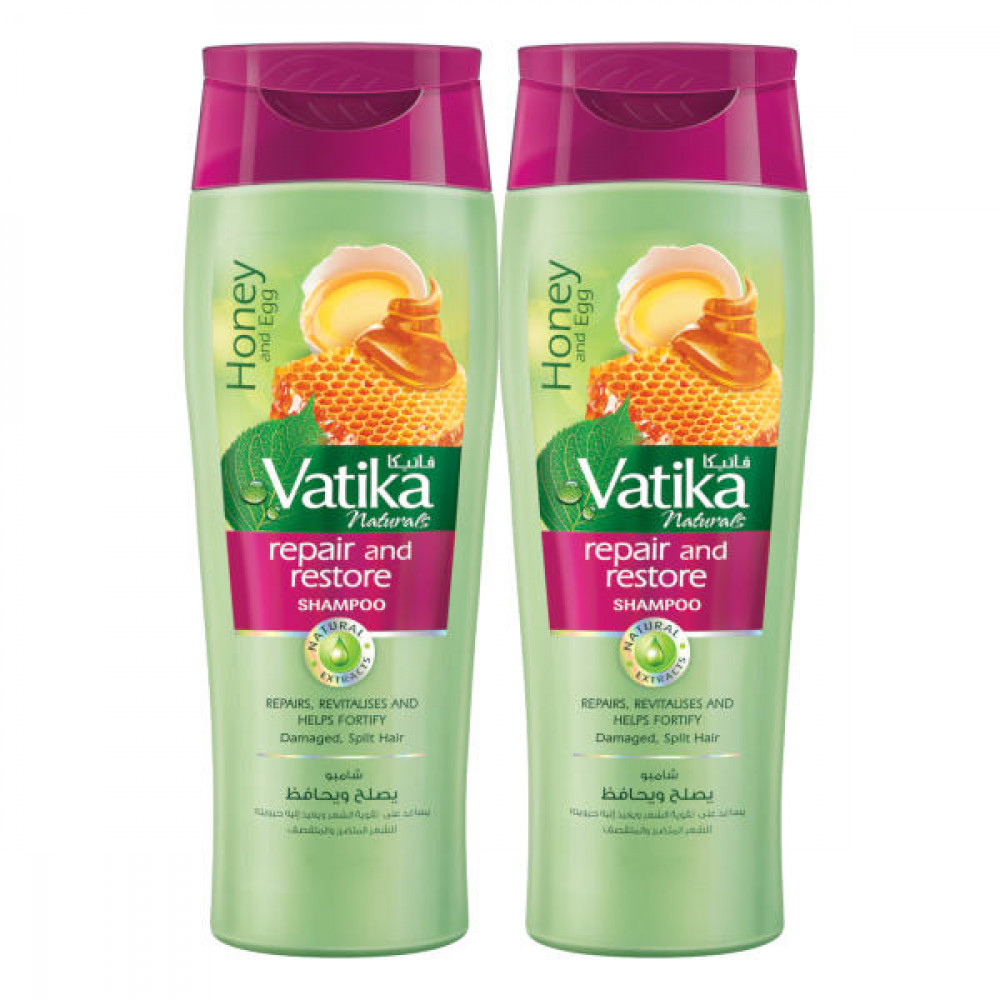 Vatika Naturals Repair & Restore Shampoo Honey & Egg 2 x 400ml  Vatika Naturals Repair & Restore Shampoo Honey & Egg 2 x 400ml