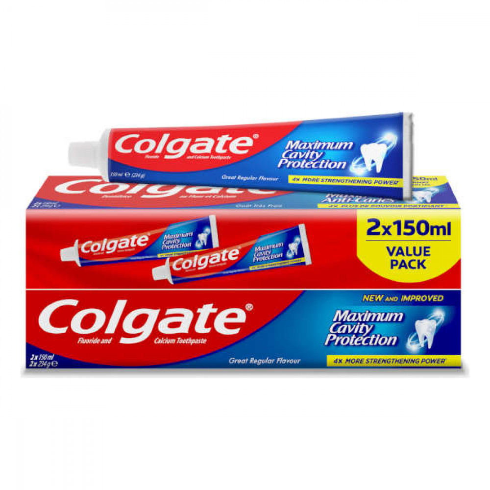 Colgate Toothpaste Maximum Cavity Protection 2 x 150ml  Colgate Toothpaste Maximum Cavity Protection 2 x 150ml