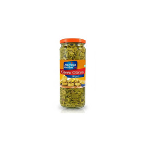 AMERCAN GARDEN GREEN SLICED OLIVES 450GM