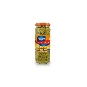AMERCAN GARDEN GREEN SLICED OLIVES 450GM