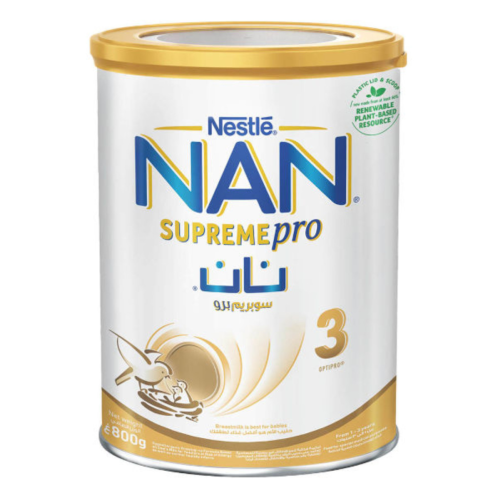 NESTLE NAN SUPREME PRO 3 GROWING-UP MILK FORMULA (1 TO 3 YEARS) 800GM 