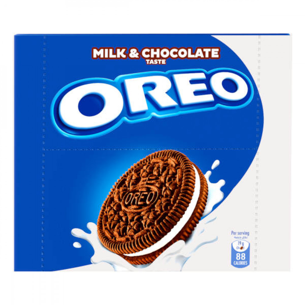 Oreo Cookies Milk & Chocolate Taste 16 x 38gm  Oreo Cookies Milk & Chocolate Taste 16 x 38gm