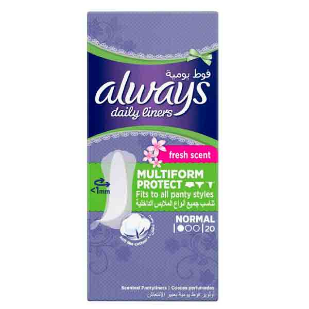 ALWAYS DAILY LINERS COMFORT PROTECT FRESH SCENT 20S 
