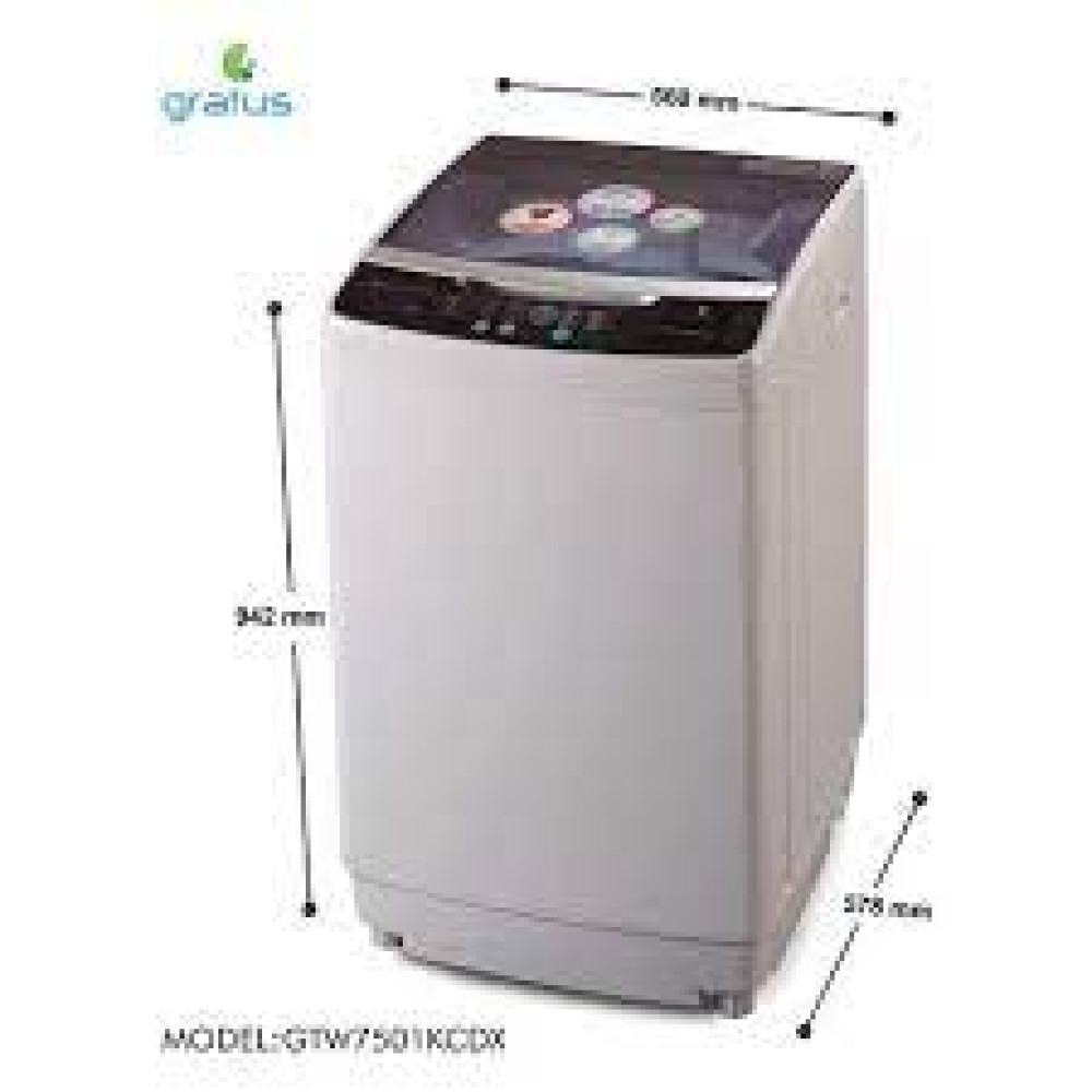 GRATUS GTW7501KCDX WASHING MACHINE TOP LOAD 7 KG