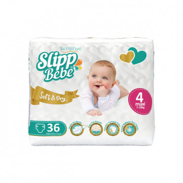 Slipp Bebe Baby Diapers Maxi 7-18Kg 36-s 