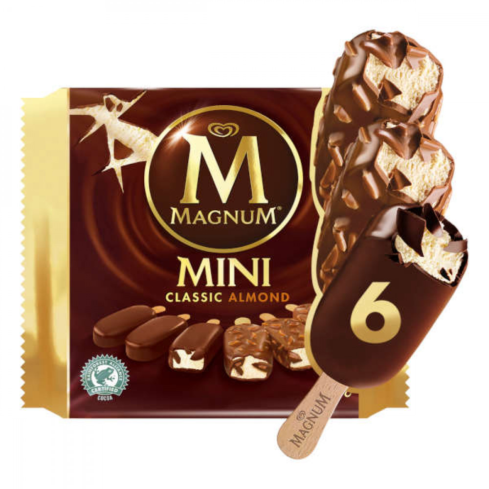 Magnum Ice Cream Mini Classic Almond 345ml  Magnum Ice Cream Mini Classic Almond 345ml