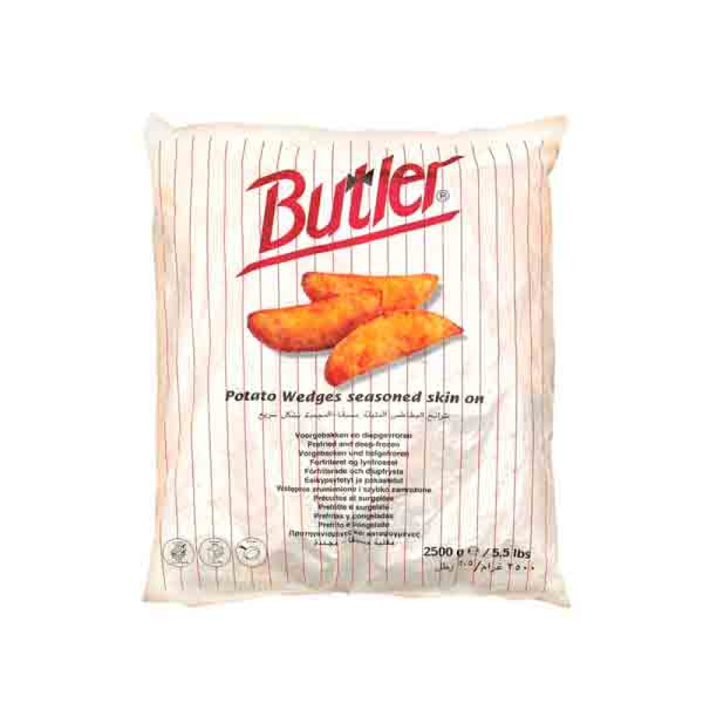 BUTLER SEASONED POTATO WEDGES 2.5KG 