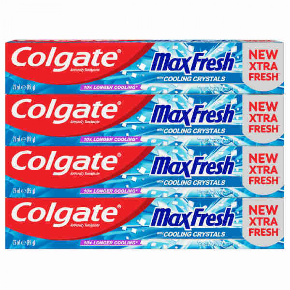 Colgate Toothpaste MaxFresh Cool Mint 4 x 75ml  Colgate Toothpaste MaxFresh Cool Mint 4 x 75ml
