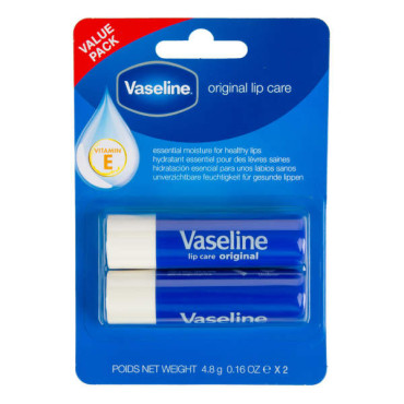 VASELINE LIP CARE ORIGINAL 2 X 4.8GM 