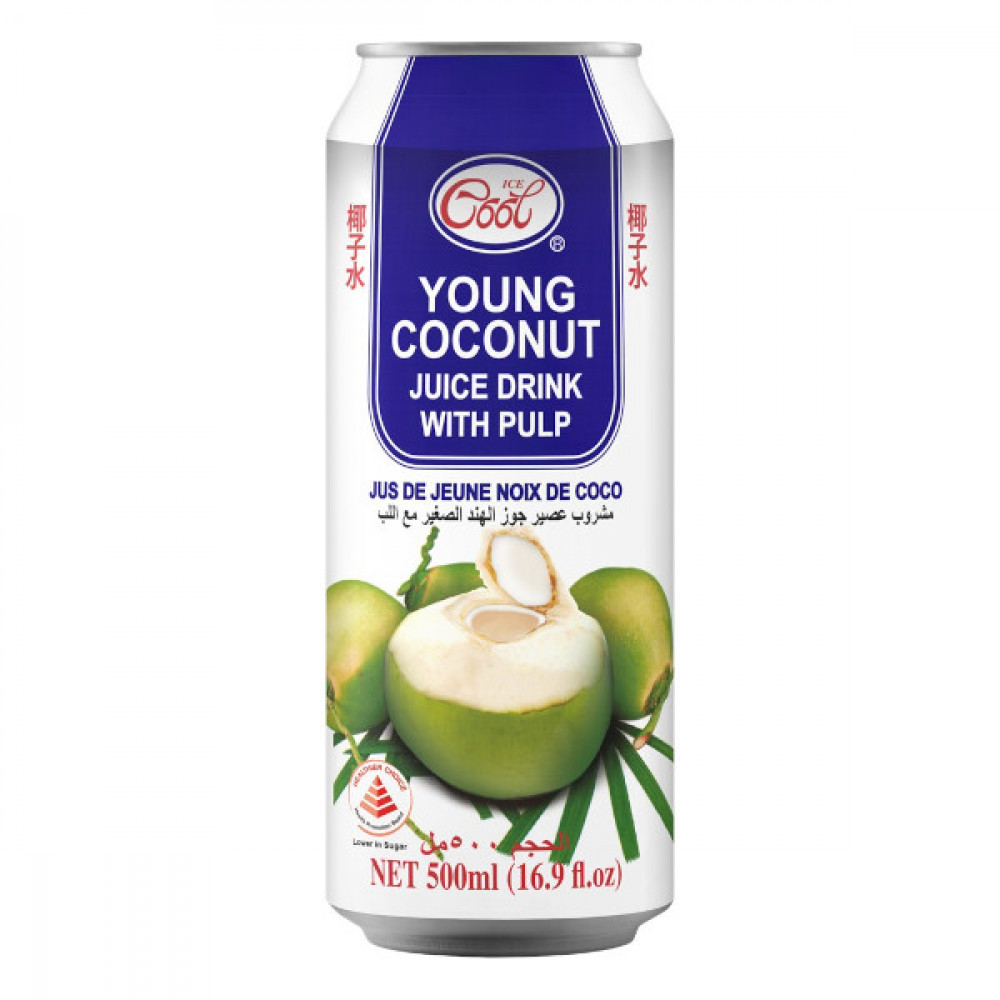 Ice Cool Young Coconut Juice with Pulp 500ml  Ice Cool Young Coconut Juice with Pulp 500ml