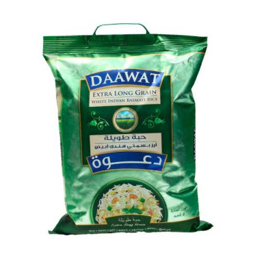 DAAWAT EXTRA LONG INDIAN BASMATI RICE 5KG 