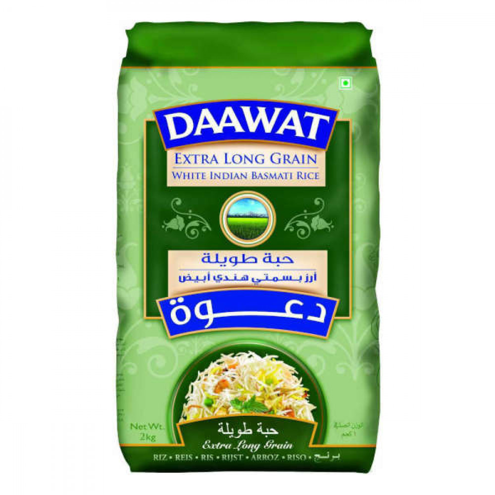 Daawat Extra Long Indian Basmati Rice 2Kg  Daawat Extra Long Indian Basmati Rice 2Kg