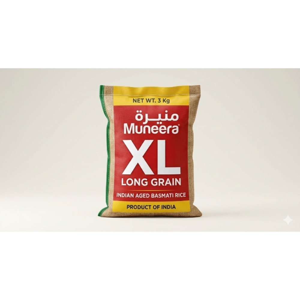 MUNEERA XL BASMATI RICE 3 KG
