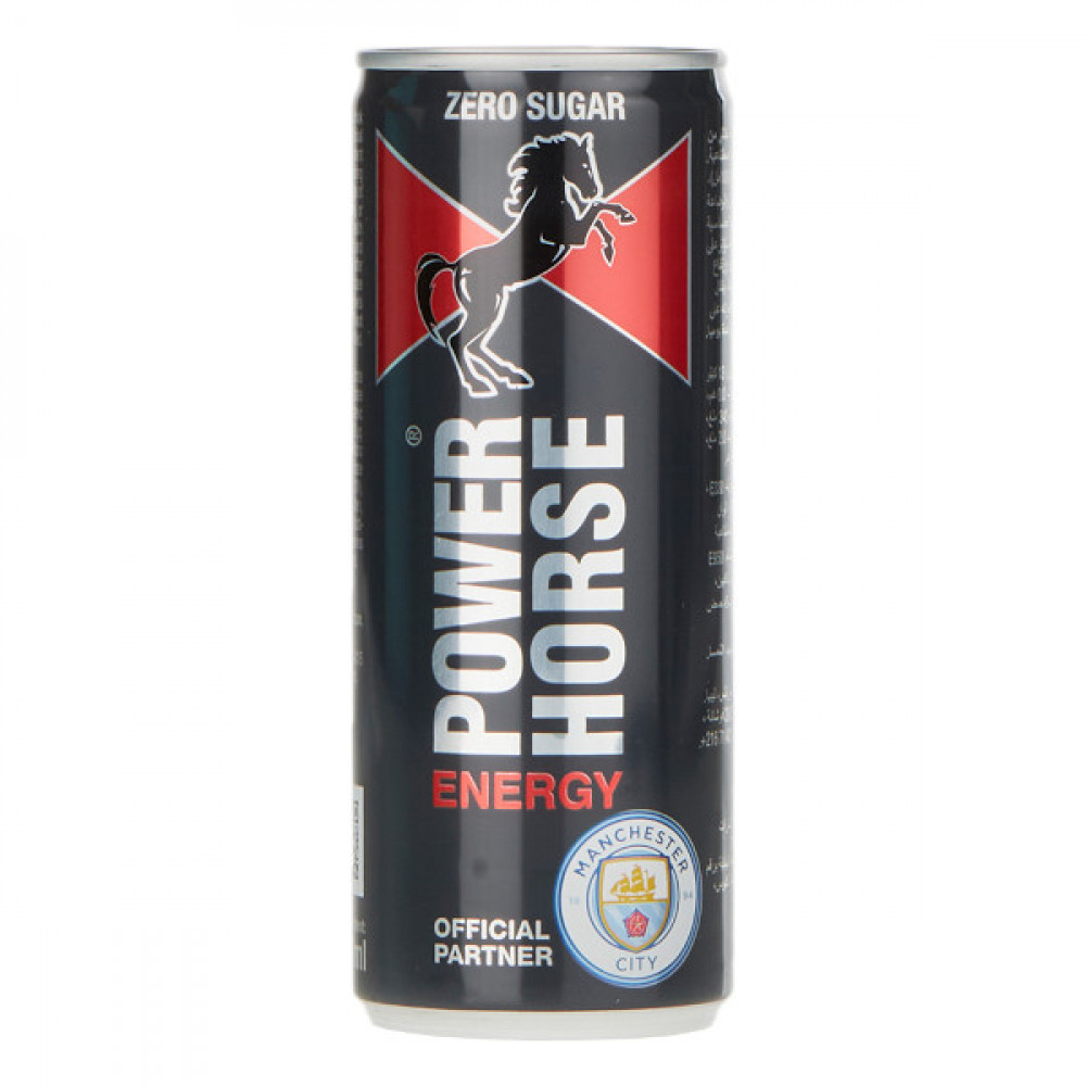Power Horse Energy Drink Zero Sugar 250ml  Power Horse Energy Drink Zero Sugar 250ml